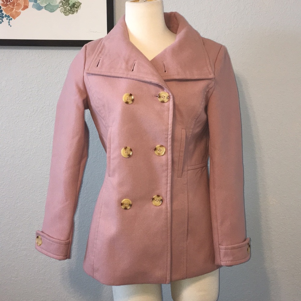 Nordstrom Thread and Supply Pink Pea Coat - Picture 2 of 7